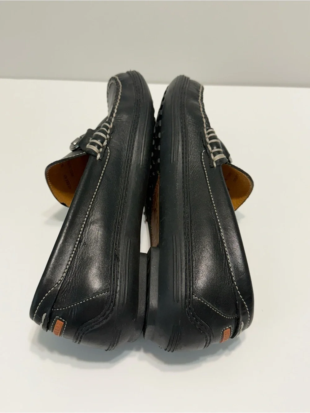 Peter Millar Black Leather Horsebit Driving Loafers Slip On Men Size 9M